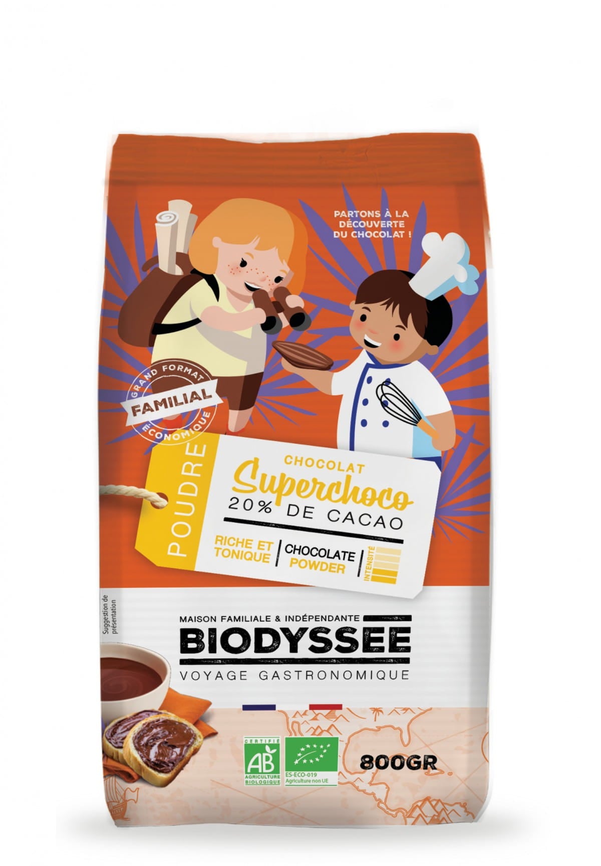 Čokoládový prášok 800g EKO BIODYSSEE