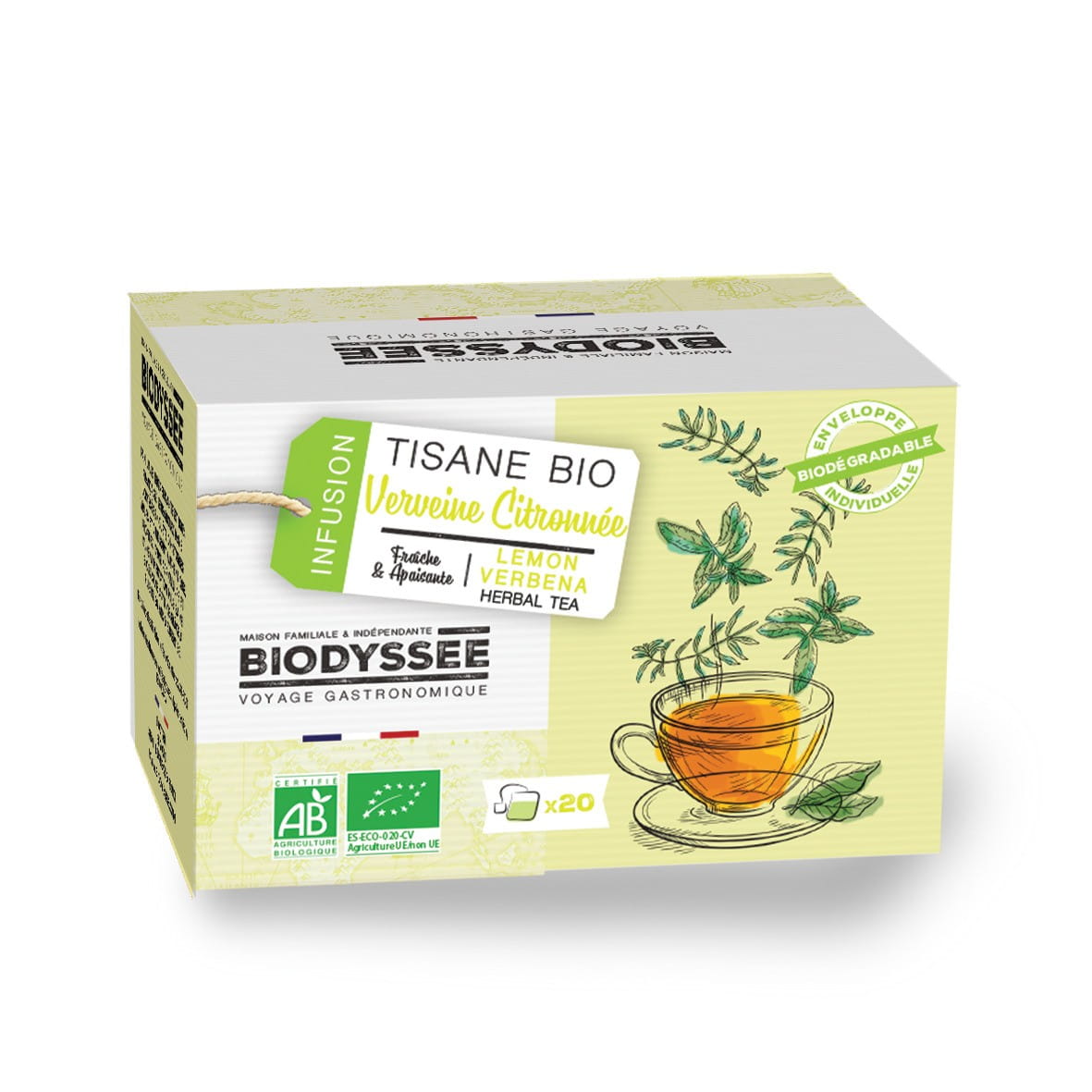 Té de hierbas con hierba luisa 20x1,5g EKO BIODYSSEE