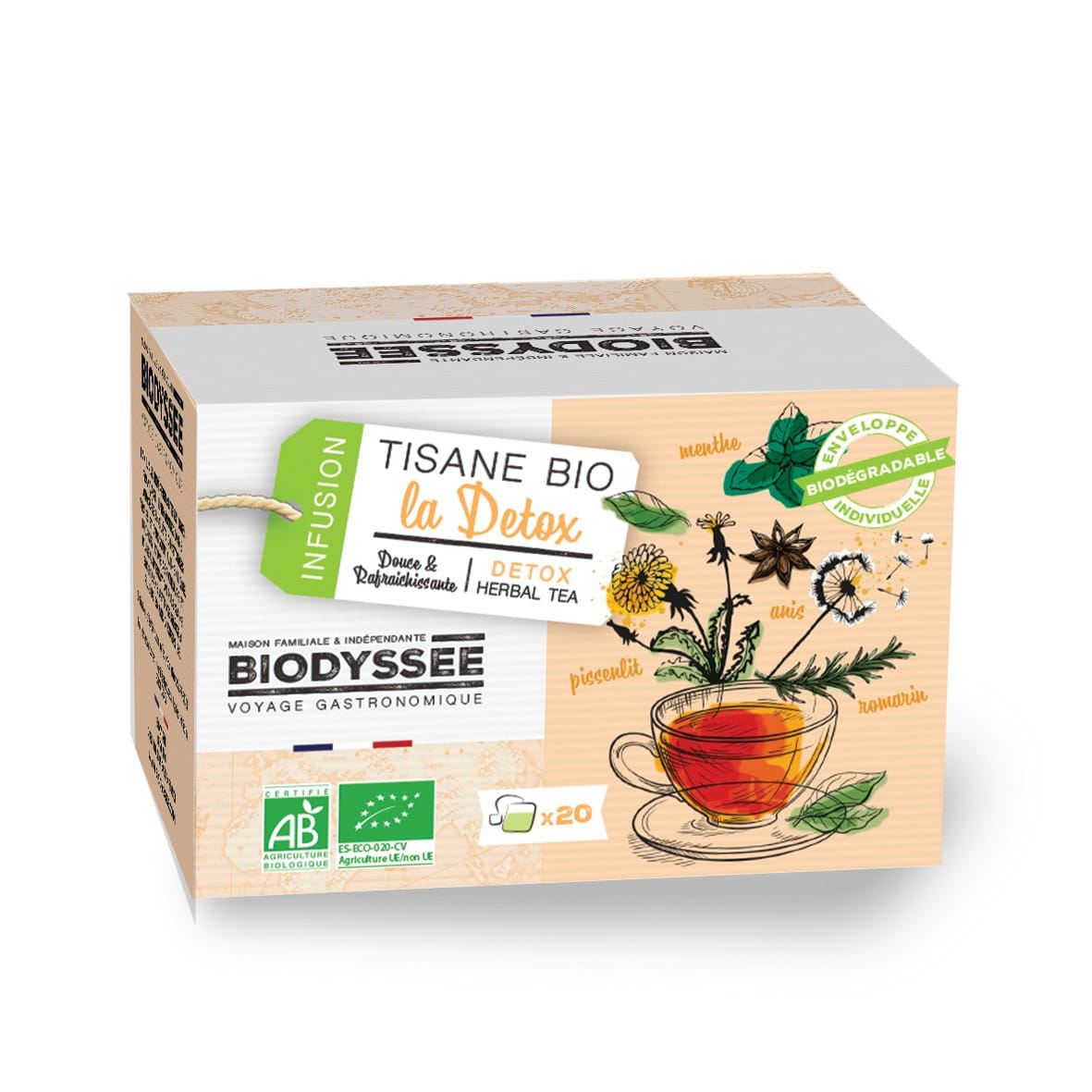 Té Herbal Detox 20x1.5g EKO BIODYSSEE