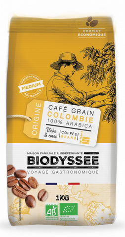 Kaffee 100% Arabica kolumbianische Bohnen 1 kg ECO BIODYSSEE