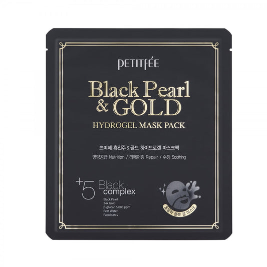 Schwarze Gesichtsmaske mit Perlen und Gold - PETITFEE - Biogo.de