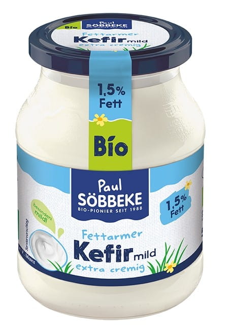 Crema de kéfir (15% grasa) BIO 500 g (tarro) - SOBBEKE