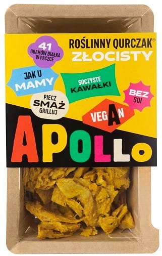 Goldenes Hühnchen-Gemüse, 180 g von QURCZAK, frisches, buntes Gemüse mit zartem Hühnchen, auf einem Teller serviert