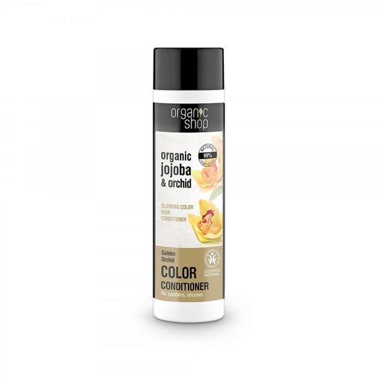 Eurobio Lab Conditioner mit goldenen Orchideen-Highlighting-Effekt, 280 ml, flüssige Haarpflege mit luxuriösem Duft