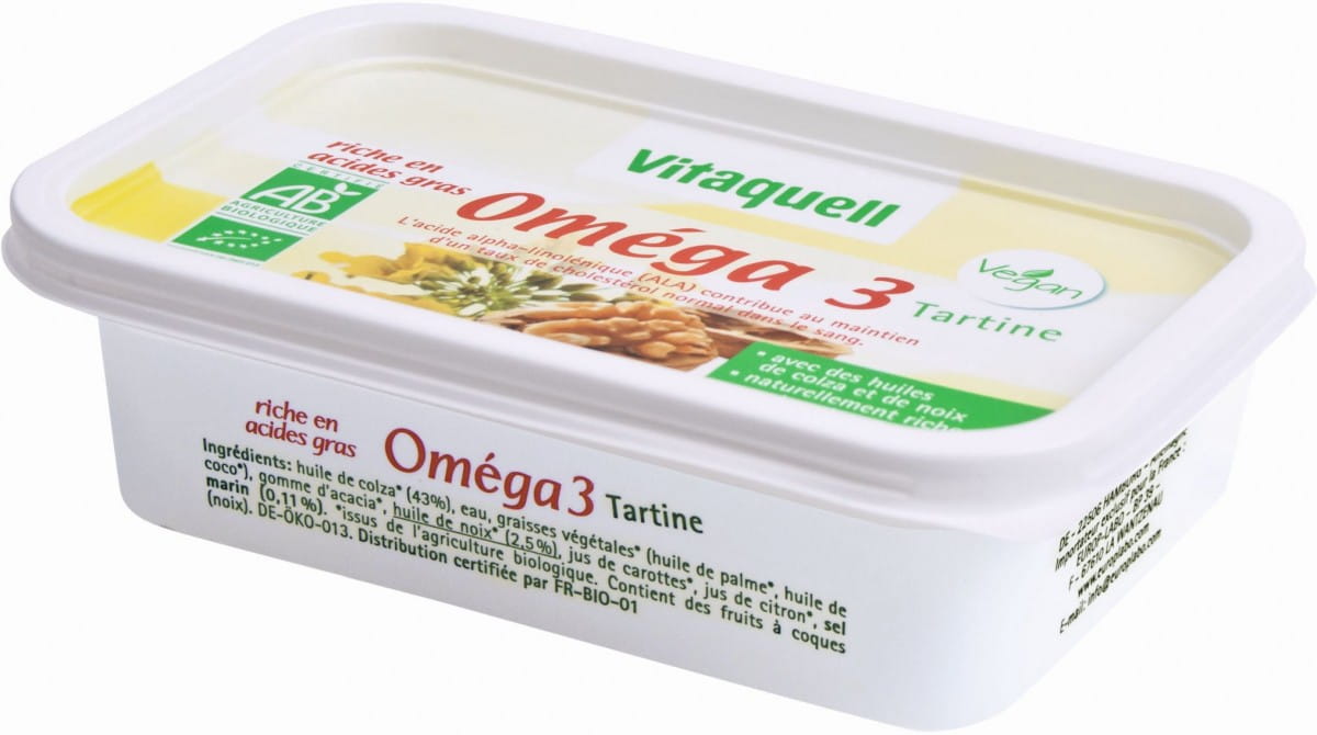 Margarine OMEGA pas cher - 3 BIO 250 g - VITAQUELL