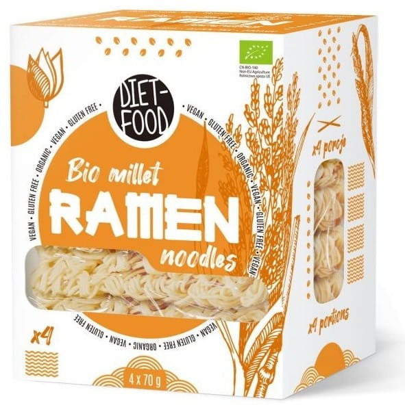 Millet Ramen Noodles 100% without butter. ORGANIC 280 g DIET FOOD