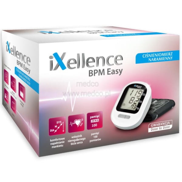 Upper arm blood pressure monitor bpm easy iXellence