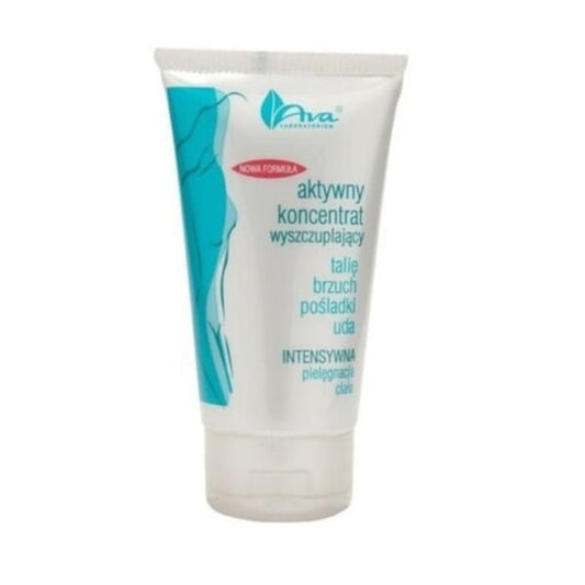 Aktivkonzentrat gegen Cellulite von AVA LABORATORIUM, 150 ml, Flasche mit Pumpverschluss, zeigt das Produkt vor weißem Hintergrund