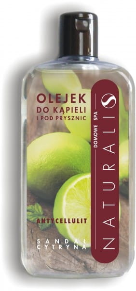 Anti-Cellulite-Badeöl von NATURALIS in 250ml Flasche, mit natürlichen Inhaltsstoffen für eine glattere Haut, sichtbar in der Flasche