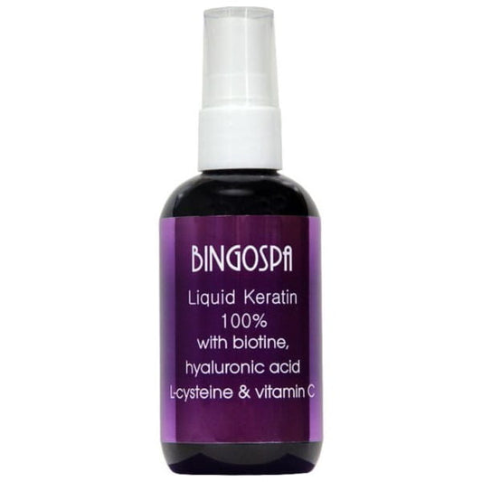 Flüssiges Kreatin mit Biotin von BINGO SPA in 100 ml Flasche, sichtbarer Inhalt mit Kreatin- und Biotin-Label.