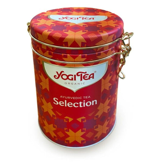 Ayurvedische YOGI TEA Teeauswahl in Dose mit 5x6 Beuteln, verschiedene ayurvedische Kräutertees in Packung