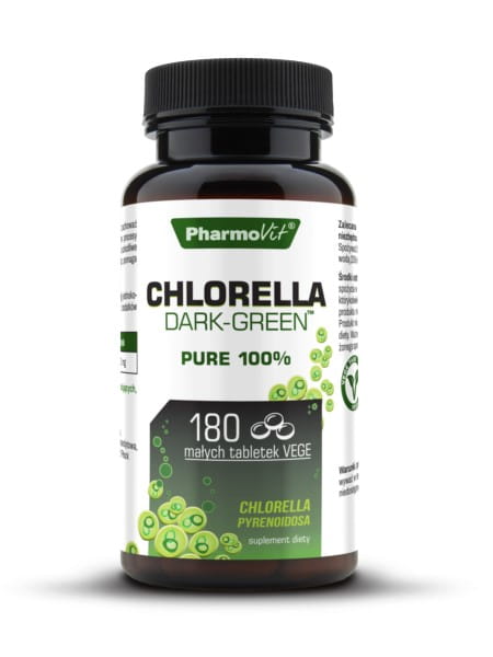 Vitamina Chlorella verde oscuro 180 comprimidos - PHARMOVIT