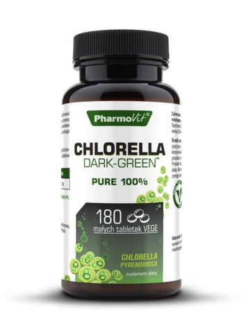 Vitamine Chlorella vert foncé 180 comprimés - PHARMOVIT