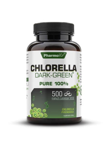 Vitamin Chlorella dunkel - grün 500 Tabletten - PHARMOVIT