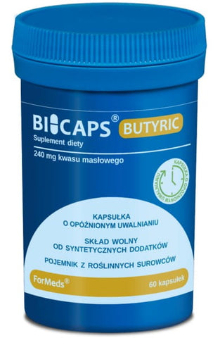 Bicaps kyselina maslová 60 kapsúl TVORÍ s nízkym obsahom kys