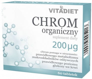 Organic Chromium 200 mcg 60 tablets VITADIET