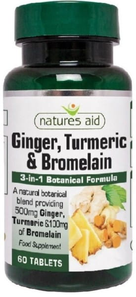 Ingwer Kurkuma Bromelain 60 Tab. NATURHILFE - Biogo.de