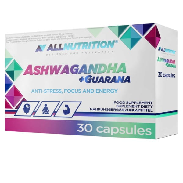 Ashwagandha + Gurana 30 Kapseln ALLNUTRITION - Biogo.de Hlavní obrázek produktu
