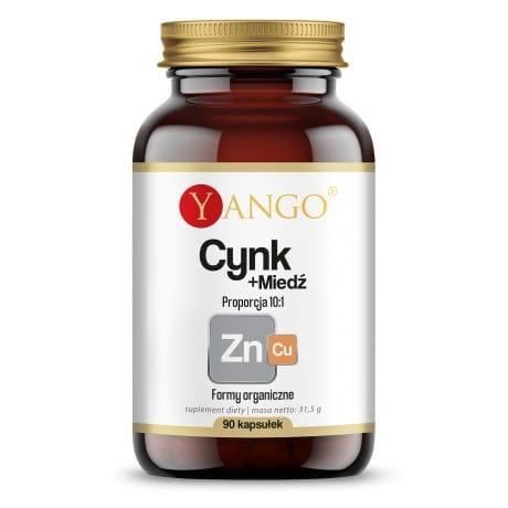 Zinc-cobre 10:1 ZN CU orgánico 90 cápsulas YANGO
