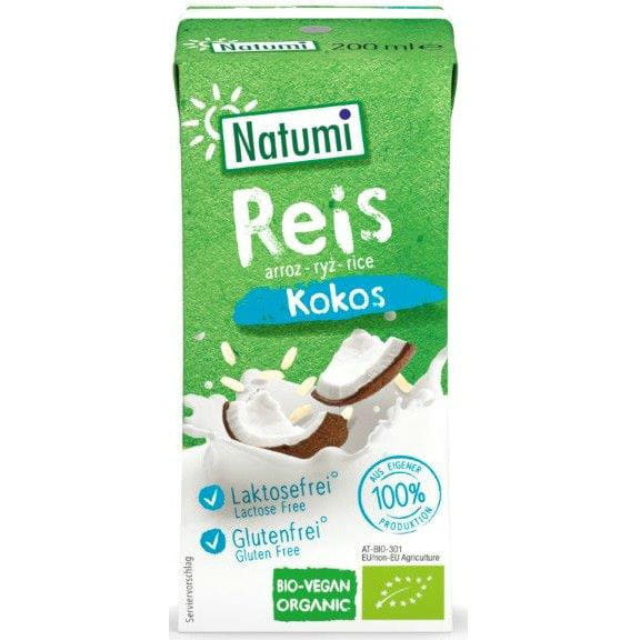 Glutenfreies Reis- und Kokosgetränk BIO 200 ml - NATUMI