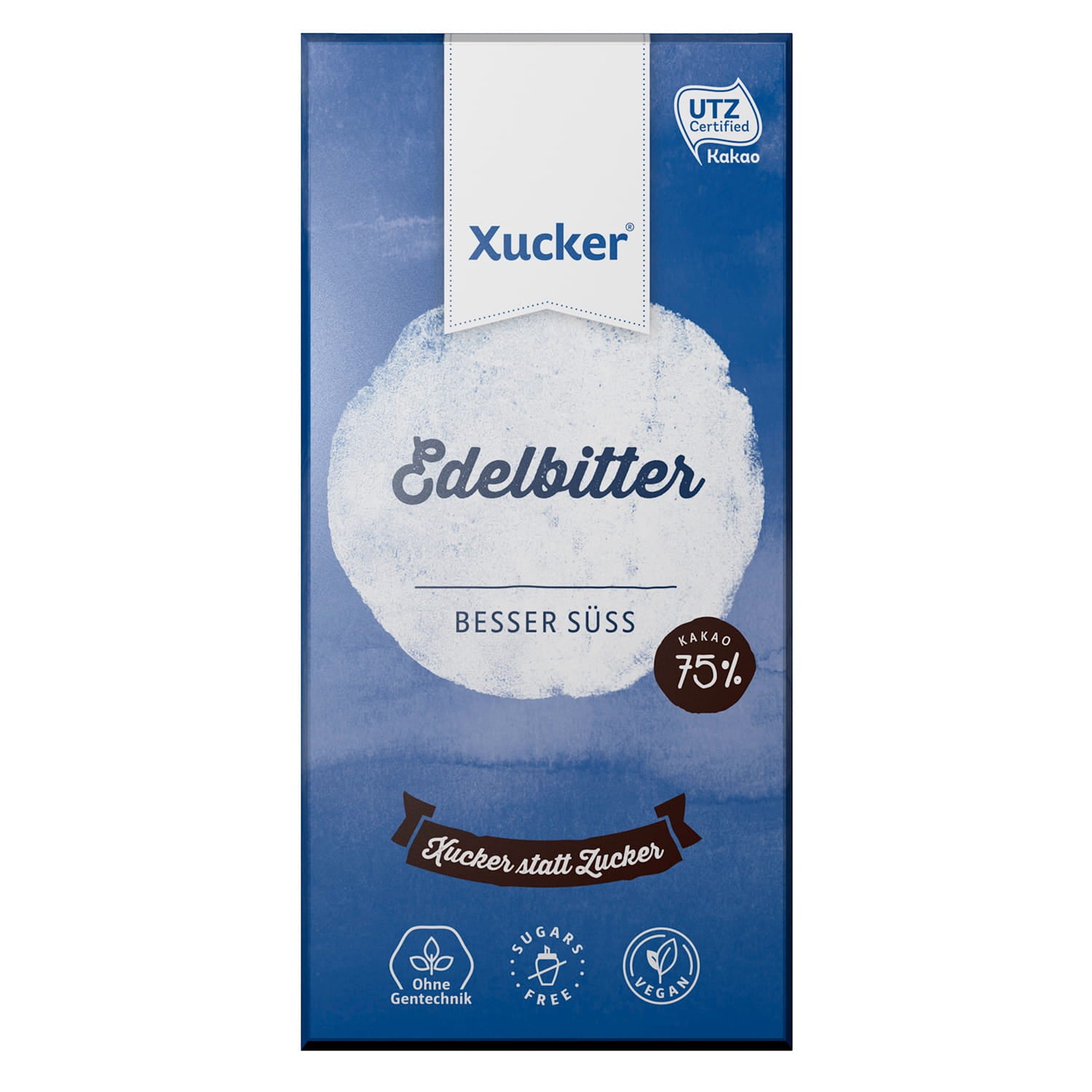 Zartbitterschokolade 75 % Kakao mit Xylit ohne Zuckerzusatz 100 g XUCKER