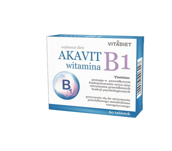 Akavit Vitamina B1 60 Tab VITADIET sistema nervioso