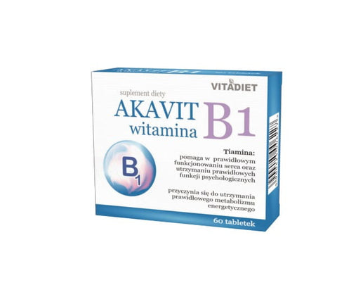 Akavit Vitamina B1 60 Tab VITADIET sistema nervioso