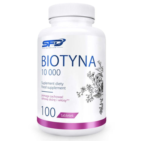 Biotina 10.000 100 comprimidos piel sana cabello SFD