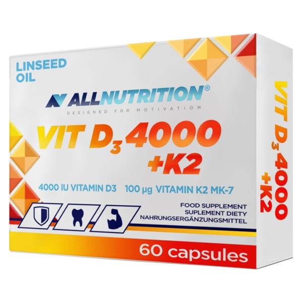 Vitamin D3 4000 K2 60 capsules ALLNUTRITION resistance