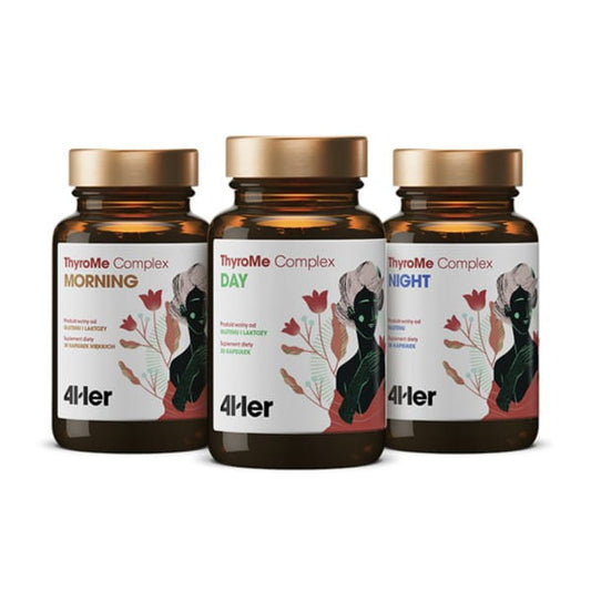 Gesundheit Labs CARE 4her Thyrome Pro Zeta-W Nahrungsergänzungsmittel mit Kapseln auf weißem Hintergrund