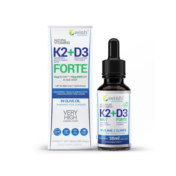 K2 + D3 FORTE 30 ml 900 portions de WISH