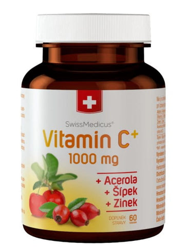 Vitamin C 1000 MG Acerola Zinc Rose SWISSMEDICUS