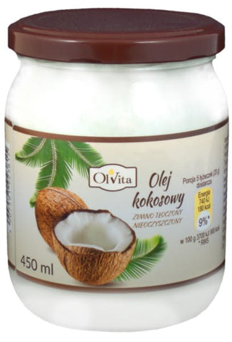 Aceite de coco prensado en frío 450 ml OLVITA