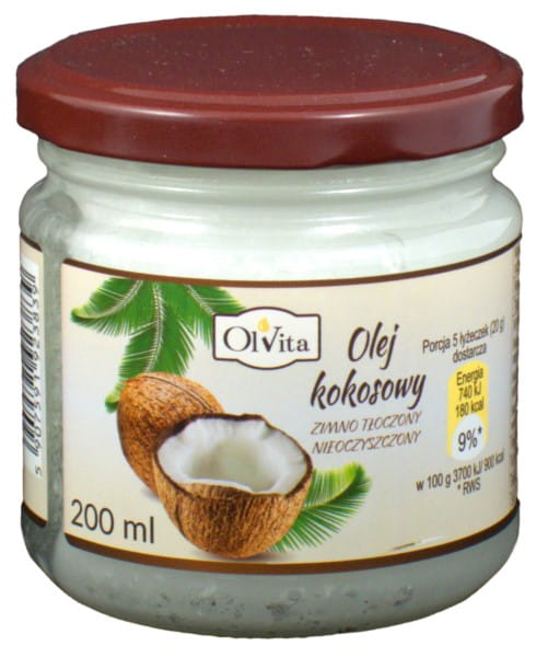 Za studena lisovaný kokosový olej 200ml OLVITA