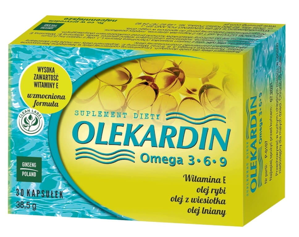 Olekardin - OMEGA 3 - 6 - 9 30 gélules de GINSENG