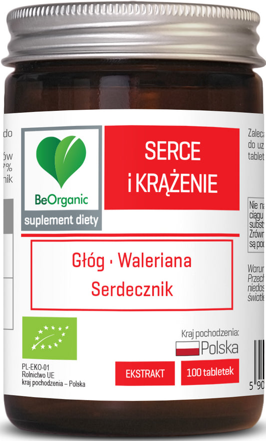 Tabletten zur Unterstützung von Herz und Kreislauf BIO 100 Stück (500 mg) - BE ORGANIC - Biogo.de