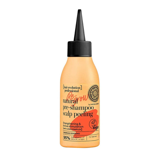 Re - Grow Kopfhautpeeling von EUROBIO LAB in einer 115 ml Flasche, zeigt das Produkt mit Peeling-Kristallen für gesunde Kopfhaut