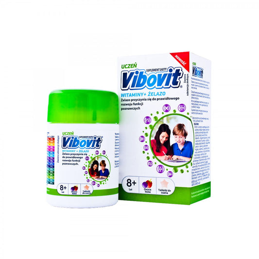 Vitamine + Eisen Tabletten von TEVA, 30 Stück, helle Verpackung, ideal für Energie und Gesundheit, auf weißem Hintergrund.