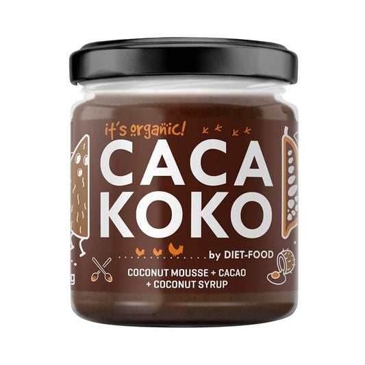 Kokoscreme mit Kakao von Mipama, bio, 200 g, cremige Kokosnuss-Schokoladencreme in Glas, ideal für süße Desserts oder Aufstriche