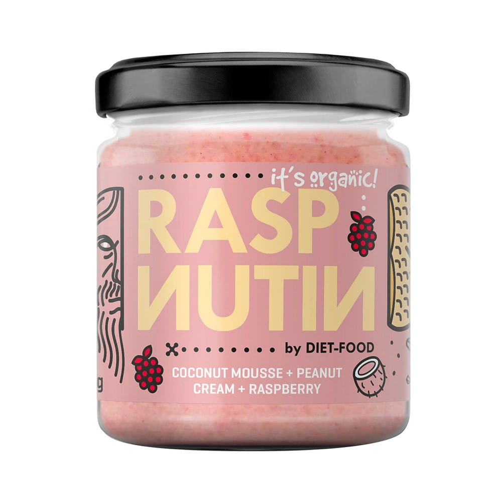 Haselnusscreme mit Himbeeren Himbeere BIO 200 g - DIETFOOD - Biogo.de
