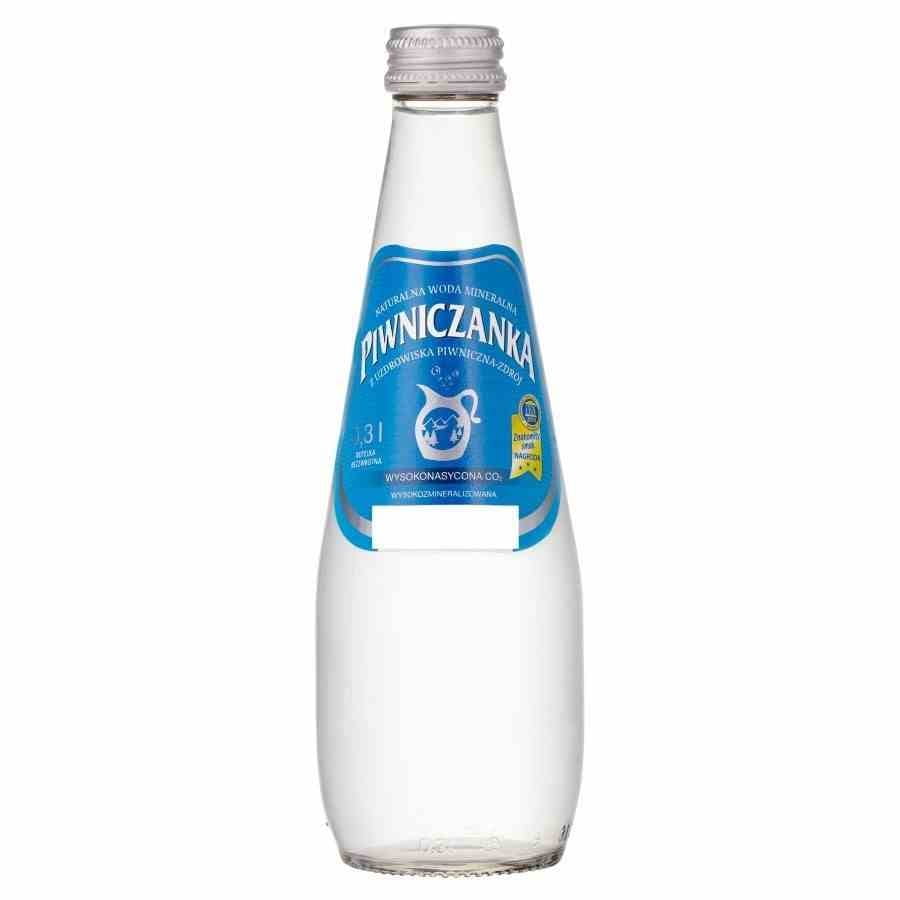 Natural mineral water highly saturated with CO2 0.3l