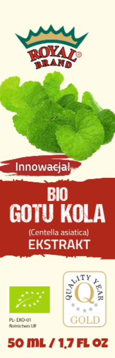 Bio Gotu Rad Extrakt in Tropfen von Royal Brand, 50 ml Flasche mit Tropfenzähler, für natürliche Unterstützung der Haut und Gesundheit