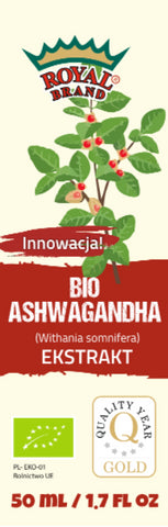 ORGANIC DROPS OF ASHWAGANDHA EXTRACT 50ml - ROYAL BRAND