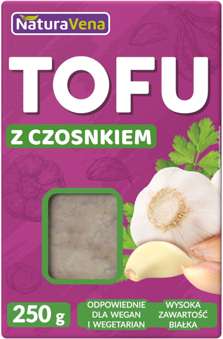 Garlic tofu cubes 250 g - NaturAvena