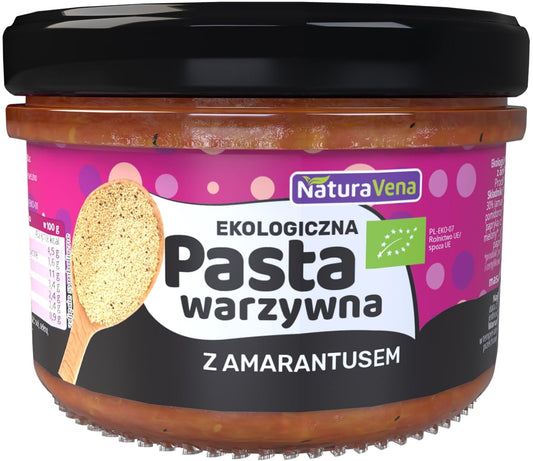 Bio Gemüsepaste mit Amaranth von NaturaVena, 185 g, cremige Gemüsemischung in nachhaltiger Verpackung