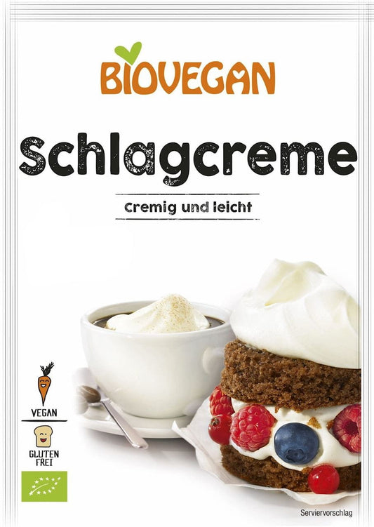 Veganer, glutenfreier weißer Cremepulver-Ersatz in Bio-Qualität von BIO VEGAN, 54 g, feine Textur, natürliche Zutaten