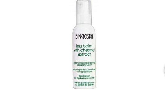 Fußbalsam mit Rosskastanie von BINGO SPA, 135 g, cremige Textur zur Pflege und Beruhigung der Füße.