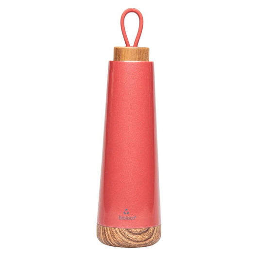 Rote Thermoflasche mit Silikongriff von CHIC-MIC, 500 ml, isolierte Edelstahlflasche für Getränke.