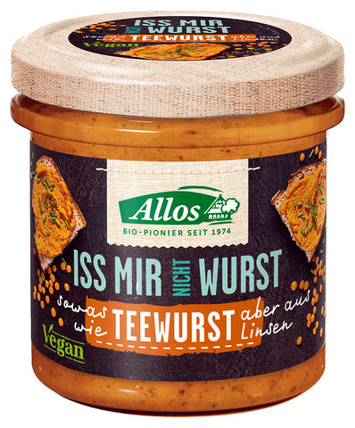 PÂTES VEGAN A'LA SAUCISSE TEEWURST SANS GLUTEN BIO 135 g - ALLOS