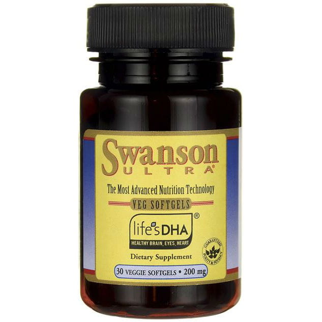 Docosahexaensäure aus Lebensalgenöl DHA 200mg 30 Kapseln von SWANSON Hlavní obrázek produktu